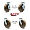 Service Caster 8 Inch High Temp Phenolic Caster Set with Roller Bearings 4 Swivel Lock 2 Brake SCC-30CS820-PHRHT-TLB-BSL-2-BSL-2 - alternate 6